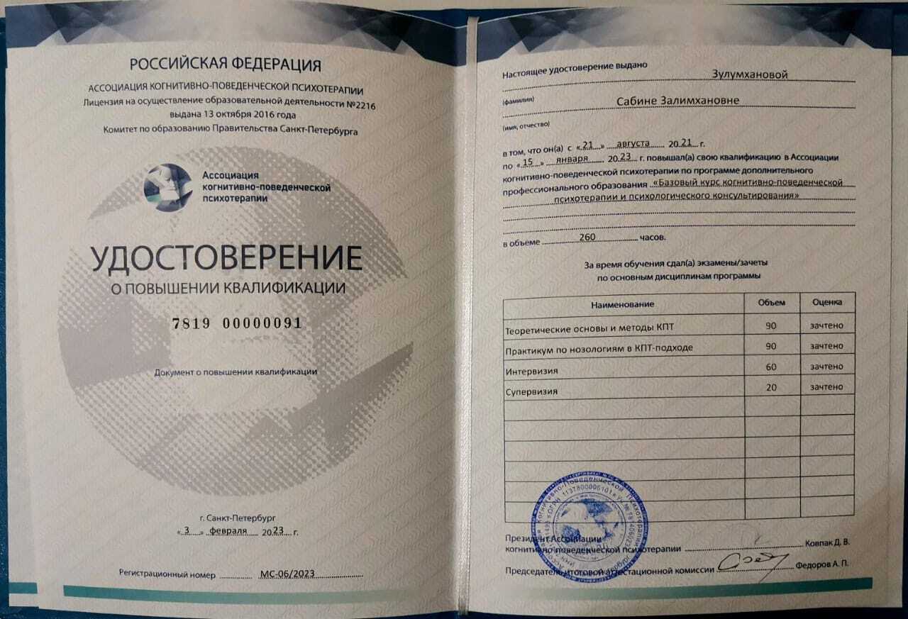Базовый курс КПТ и психологического консультирования